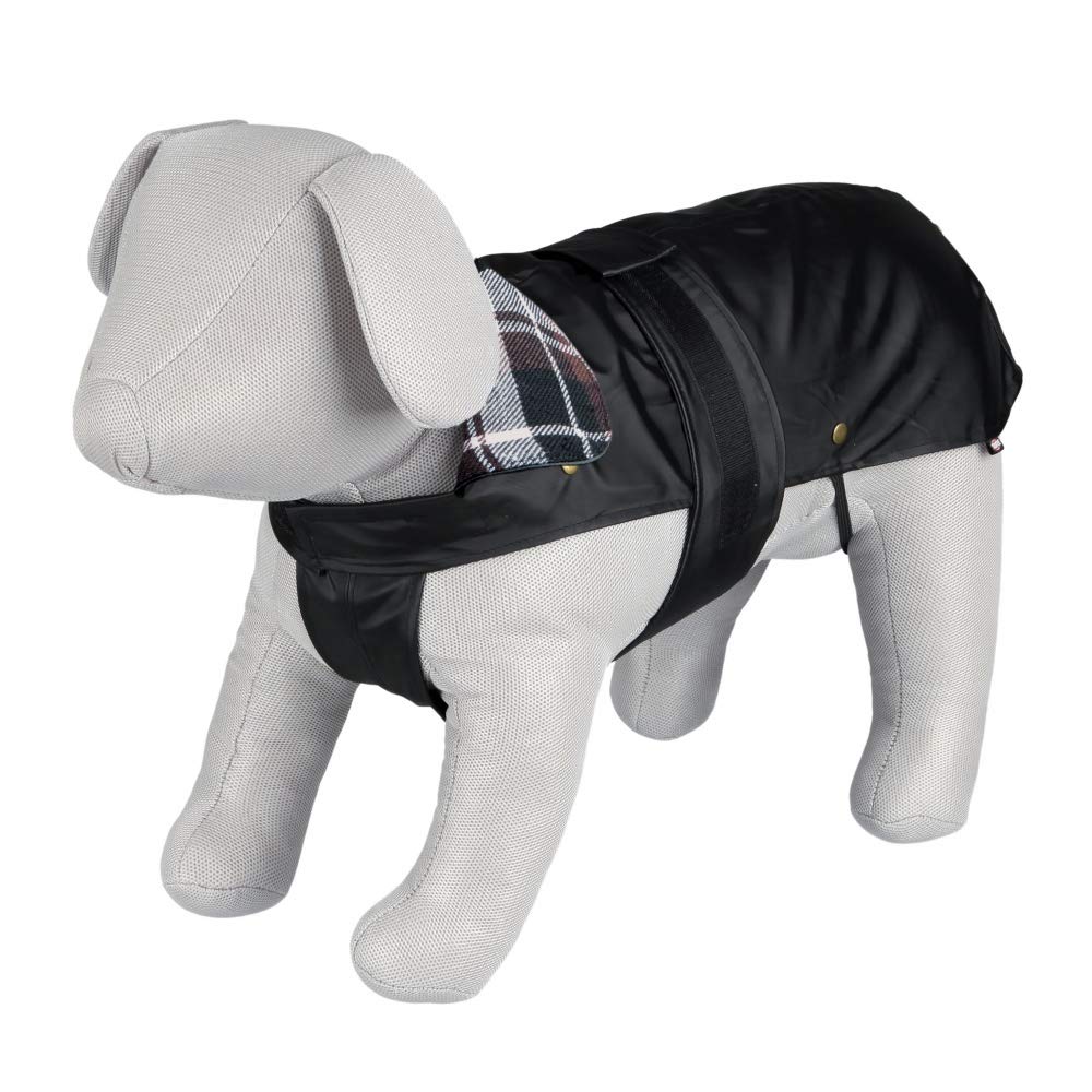 TRIXIE wasserabweisender Hundemantel "Mantel Paris, S: 33 cm, schwarz" - 30501 Schwarz 33 cm, Schwar