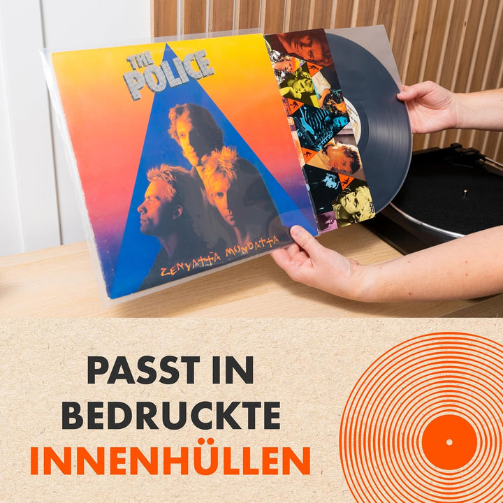 50x 12" Antistatische Innenhüllen Für LP Schallplatten | DYNAMIC 12 Zoll Abrundungen Vinyl Schutzhül