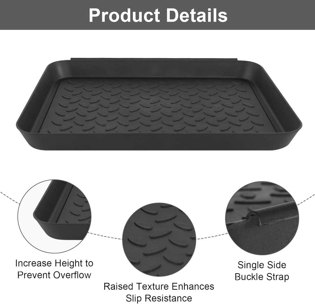 4 Set Schuhabtropfschale Schuhwanne 35 x 27.5 x 3 cm Schuhmatte Abtropfmatte mit Erhöhtem Rand Schuh
