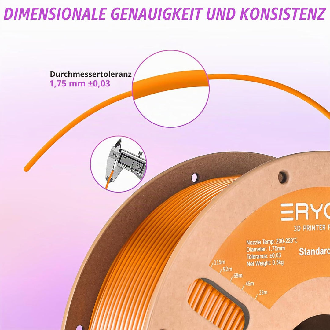 ERYONE TPU Filament 1.75mm, 3D Drucker Filament,Flexible TPU Filament, TPU 95A, Massgenauigkeit +/-