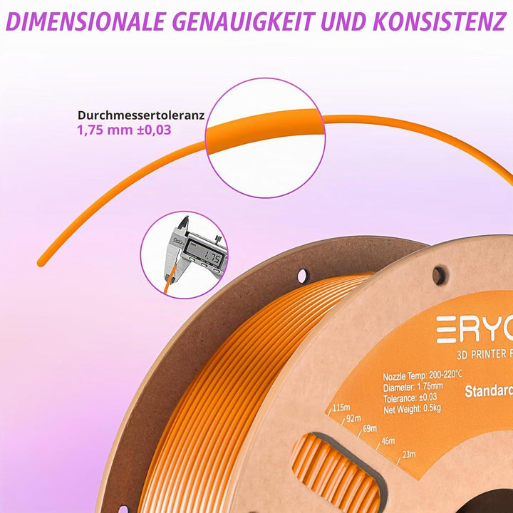 ERYONE TPU Filament 1.75mm, 3D Drucker Filament,Flexible TPU Filament, TPU 95A, Massgenauigkeit +/-
