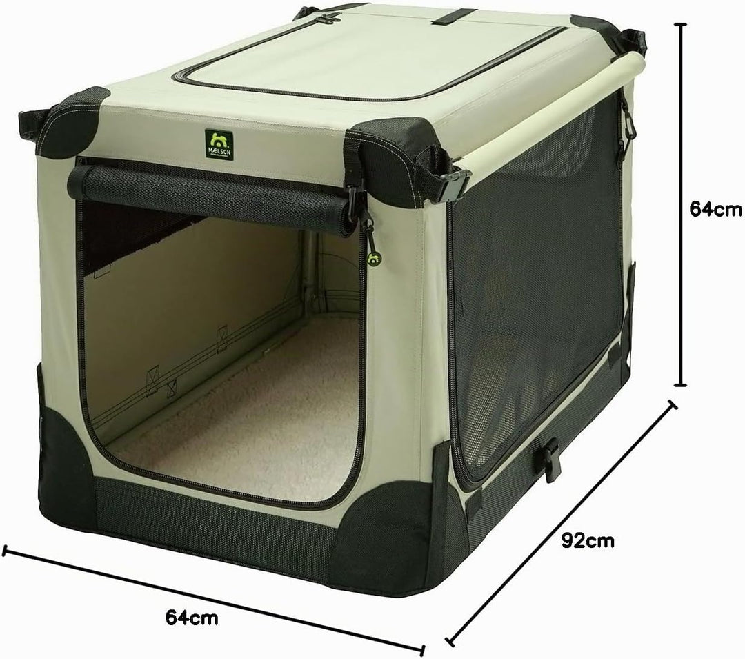 Maelson Soft Kennel faltbare Hundebox -beige - L 92 - (92 x 64 x 64 cm) hautfarben L 92 - (92 x 64 x
