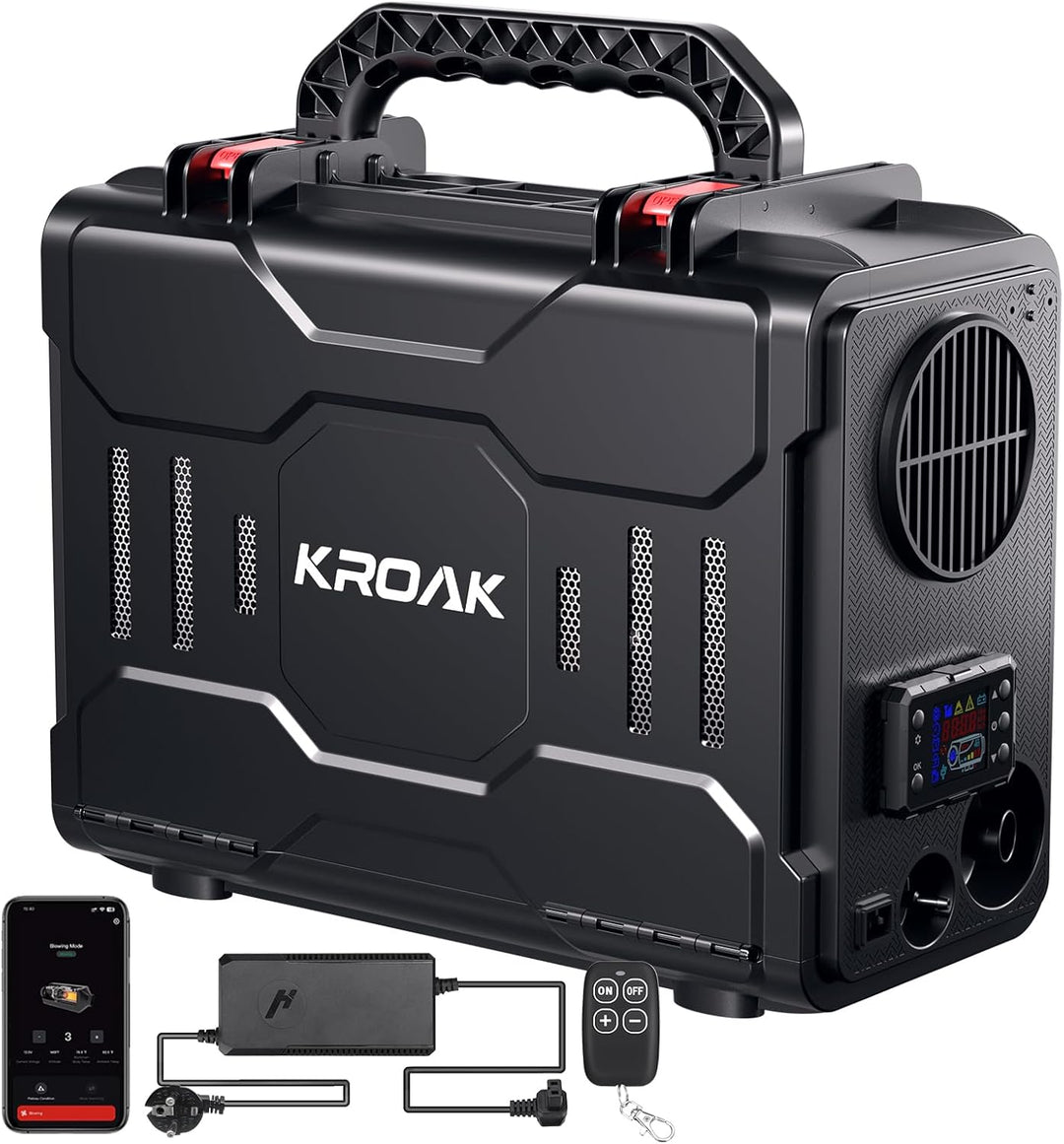 HCALORY 12V/24V Tragbare Diesel-Standheizung, 8KW All-in-One Diesel Luftheizung, Bluetooth APP-Steue