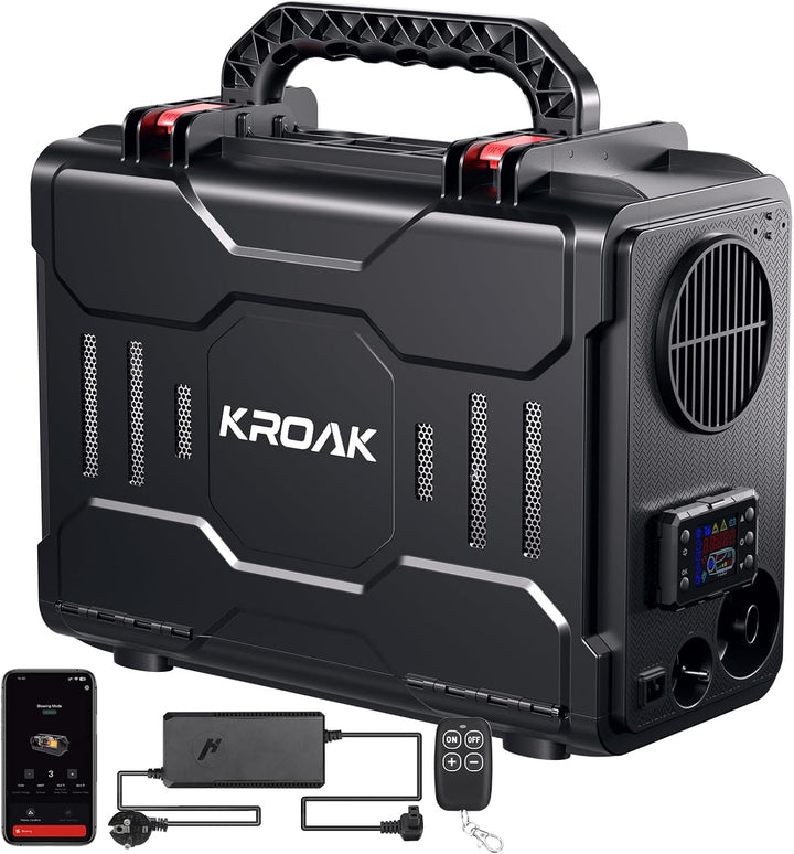 HCALORY 12V/24V Tragbare Diesel-Standheizung, 8KW All-in-One Diesel Luftheizung, Bluetooth APP-Steue