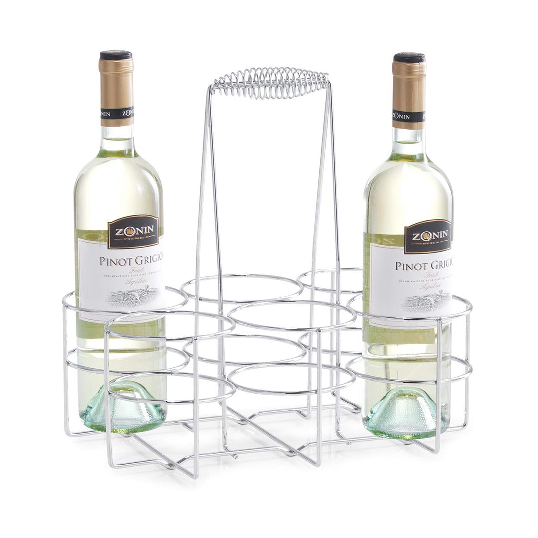 Zeller Flaschenhalter für 6 Flaschen, Chrom 32x22x31
