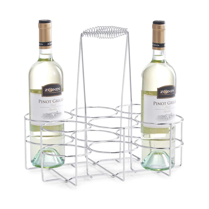 Zeller Flaschenhalter für 6 Flaschen, Chrom 32x22x31