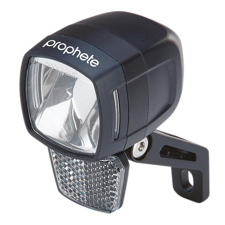 Prophete LED-Scheinwerfer 120 Lux | Fahrradbeleuchtung | Aluminium | OSRAM LEDs | für E-Bike (6-48 V