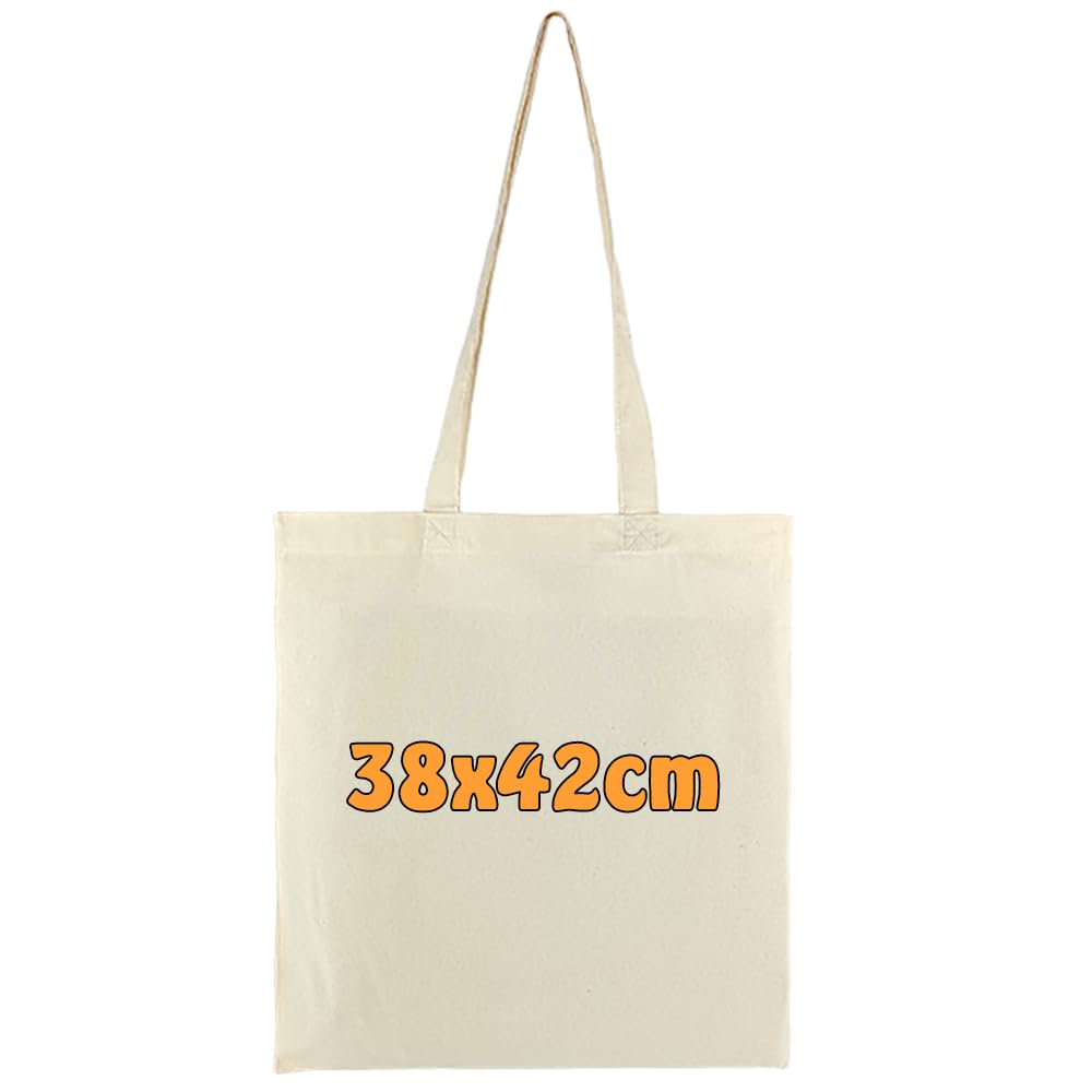 Cottonbagjoe (10, 25, 100, 250 Pack Baumwolltasche zum Bemalen | mit Zwei Langen Henkeln | 38x42cm |