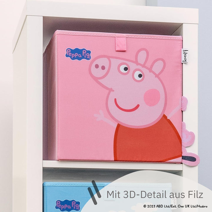 LIFENEY meets Peppa Wutz Aufbewahrungsboxen für Kinder 4er Set – Box-Set mit Peppa Pig Motiven zur A