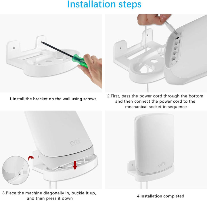 HOLACA Orbi WiFi 6 Wandhalterung Halter Router Montagehalterungen für Orbi WiFi 6 Mesh System (RBS76