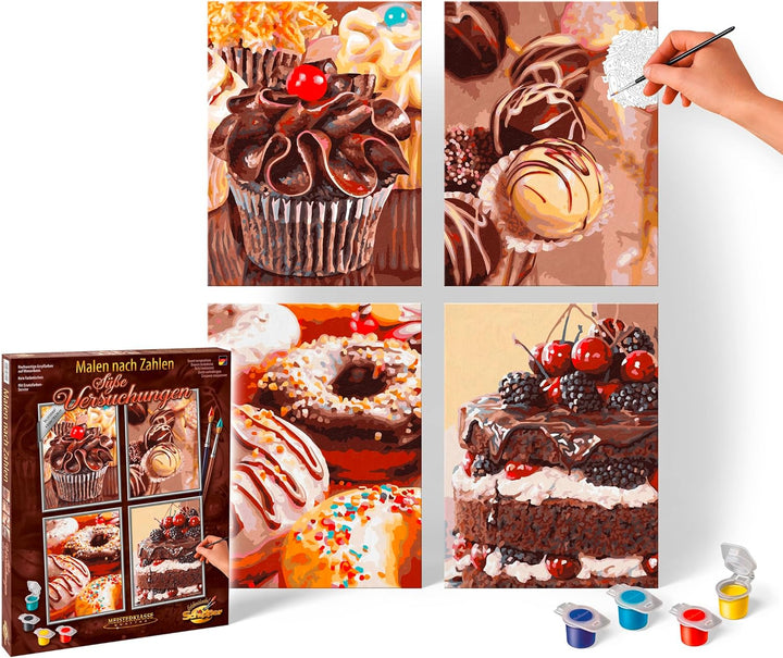 Schipper 609340791 Malen nach Zahlen, Süsse Versuchung - Bilder malen für Erwachsene, inklusive Pins