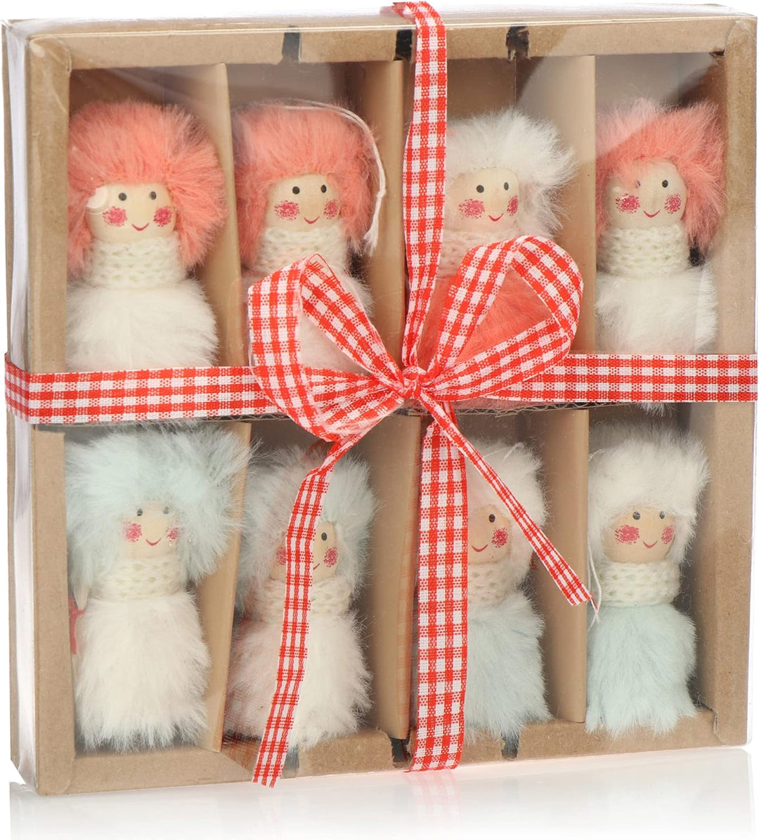 COM-FOUR® 16x Premium Weihnachtsbaum-Anhänger Engel - Christbaumschmuck - Feen-Figuren als Geschenka