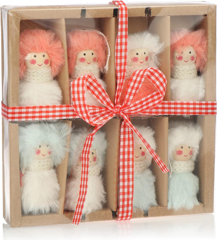 COM-FOUR® 16x Premium Weihnachtsbaum-Anhänger Engel - Christbaumschmuck - Feen-Figuren als Geschenka