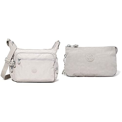 Kipling Damen Gabbie Crossbody, Grey Grau, 35.5x30x18.5 cm (B x H x T) Damen Creativity L Pouches/Ca