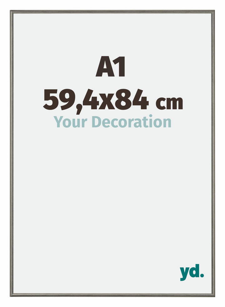 yd. Your Decoration - Bilderrahmen DIN A1 59,4x84 cm - Bilderrahmen aus Aluminium mit Acrylglas - An