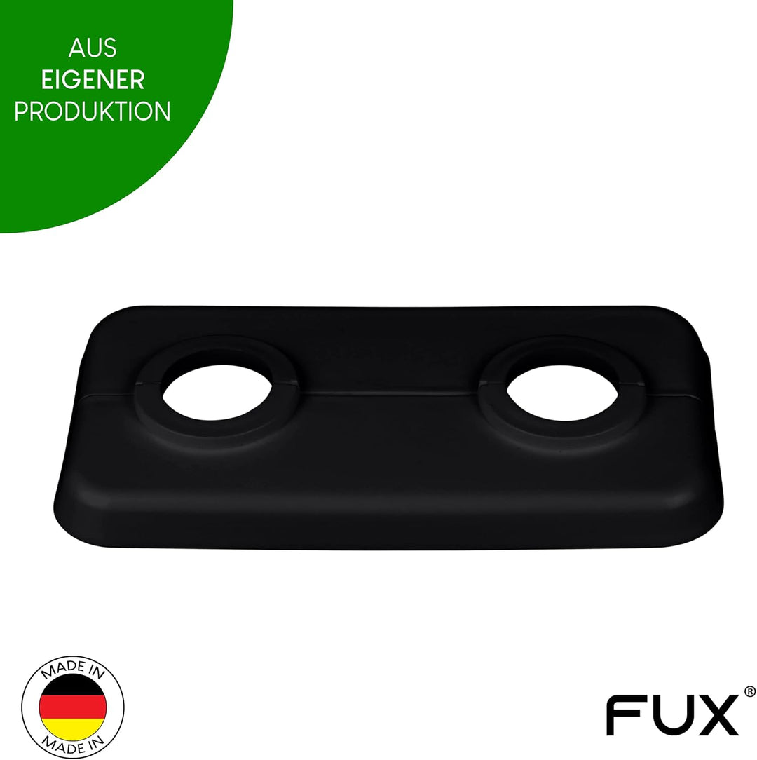 FUX 3 STÜCK Doppel Heizungsrohr Rosette, 12mm - 21,3mm, 2-teilig, Heizung, Rohrabdeckung, Abdeckrose