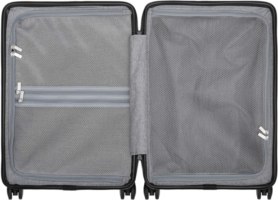 LEVEL8 Koffer Trolley, Rollkoffer Reisekoffer Hartschalen 4 Rollen, Spinner Handgepäck,TSA, 100% PC,