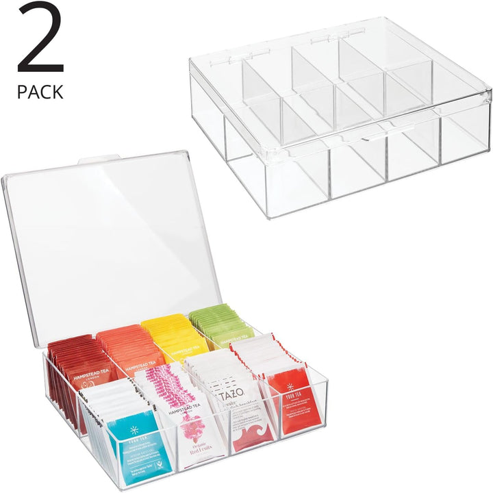 mDesign Küchen Organizer – praktischer Kasten mit Deckel für Küche und Speisekammer – Aufbewahrungsb