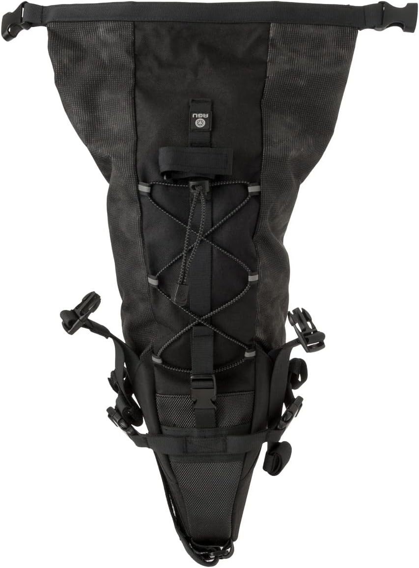 AGU Seat-Pack Satteltasche Fahrrad, 10L Fahrradtasche Sattel für Bikepacking, Wasserabweisend, Refle