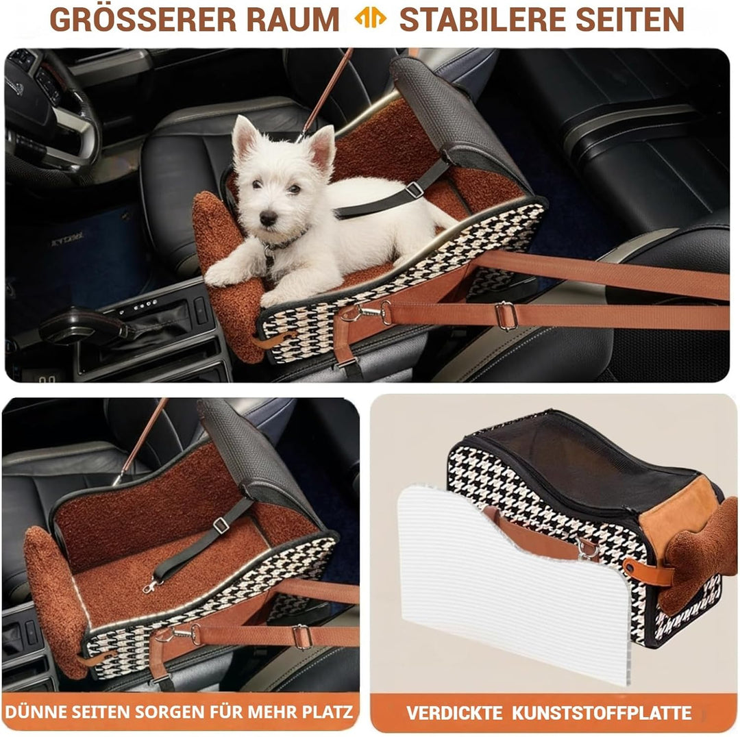 Mittelkonsole Hundeautositz, Haustier-Welpen-Autositz, Mittelkonsole, Armlehne für kleine Hunde (Kar