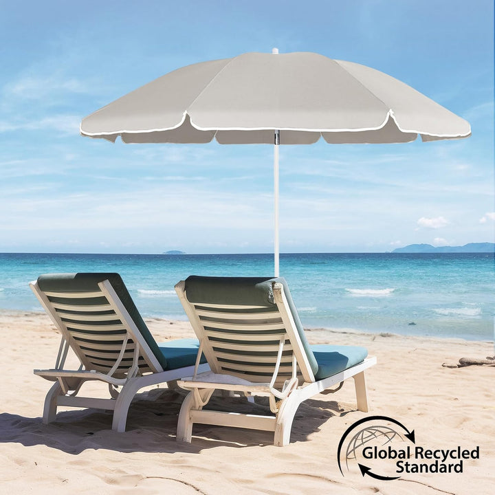 Sekey 160 cm Sonnenschirm Strand mit Schutzhülle für Balkon Garten & Terrasse Neigungswinkel und Höh