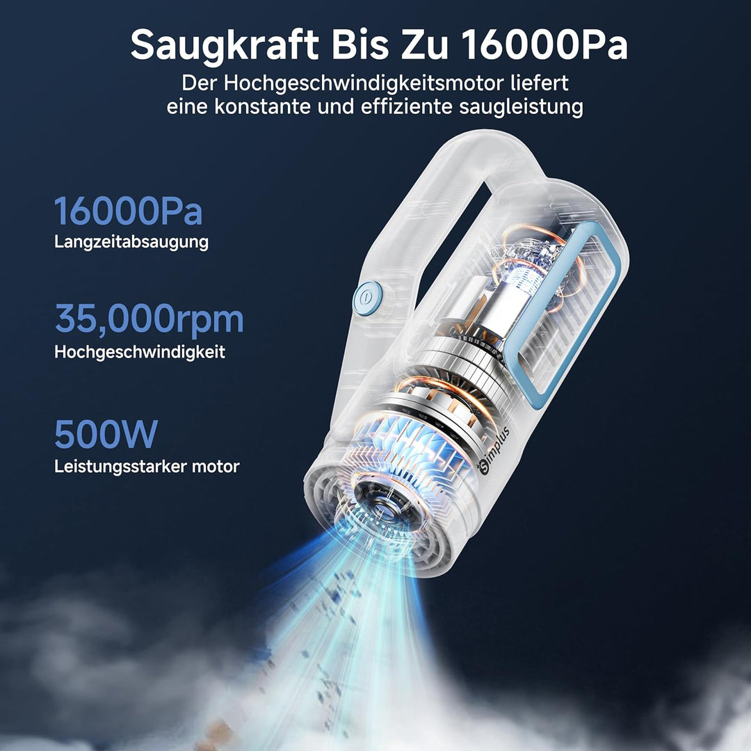 SIMPLUS 9-in-1 Staubsauger mit Kabel 400W, 16KPa Stielstaubsauger & Handstaubsauger, 1kg Leicht, HEP