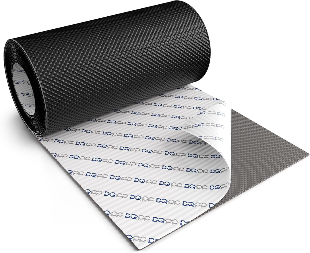 DQ-PP WANDANSCHLUSSBAND | Länge 5m | Breite 300mm | Schwarz RAL 9005 | hochwertiges Aluminium und Bu