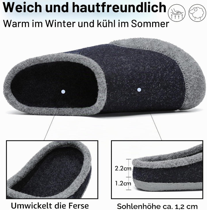 Mishansha Herren Damen Winter Wärme Hausschuhe Memory Foam Plüsch Pantoffeln Home Rutschfest Slipper