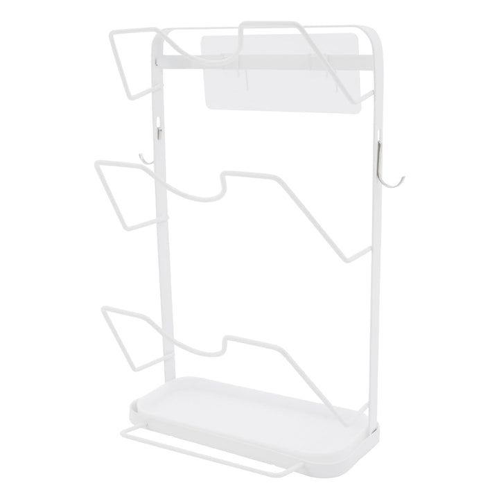 Topfdeckelhalter Wandmontage, Selbstklebend, 3 Schlitze, Topfdeckel-Organizer aus Metall für Küche,