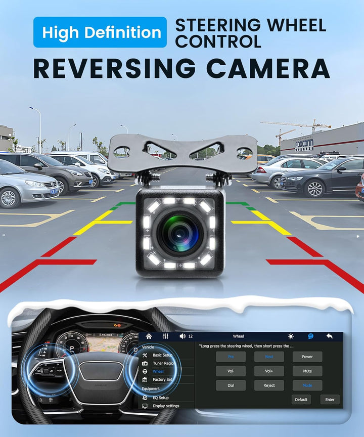 Rimoody A-pple Carplay Autoradio 1 Din mit Carplay Android Auto IOS/Android Mirror Link 6.9 Zoll Tou