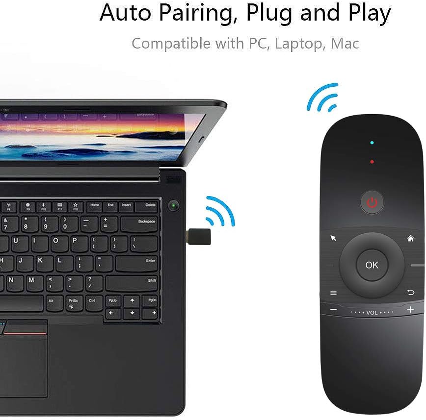 Air Mouse Fernbedienung mit IR-Lernfunktion, 2.4G Air Mouse Remote Control mit Tastatur und Maus Fun