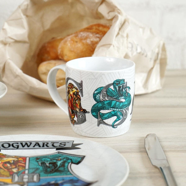 Kindergeschirr HP Hogwarts 3teilig, Porzellan, Geschirrset, Geschirr, Teller, Tasse, Schale, 3-teili
