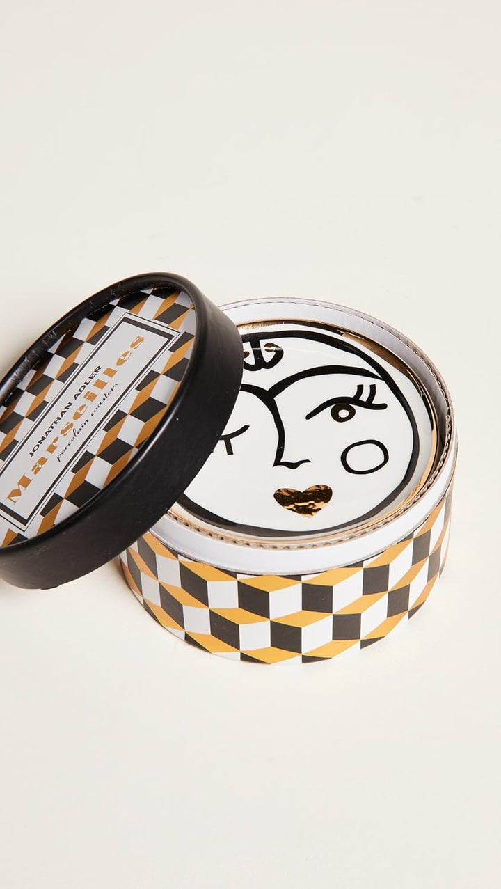 Jonathan Adler Marseilles Untersetzer Schwarz, Schwarz