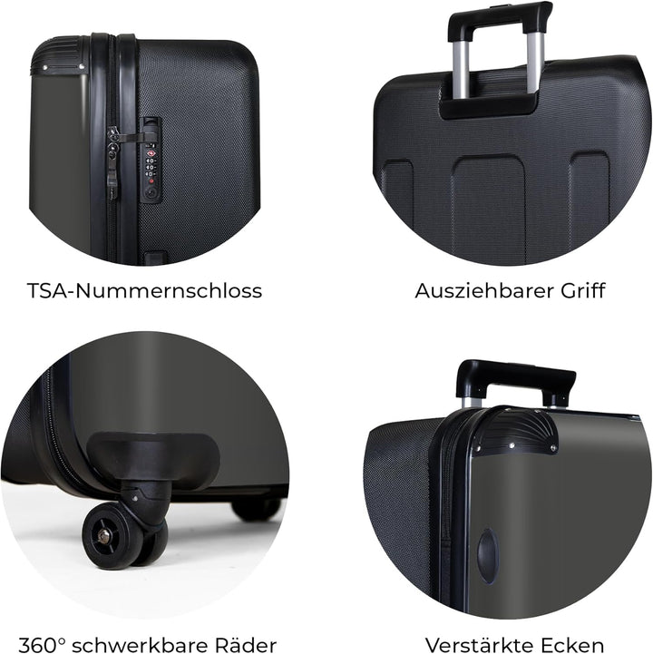 Koffer XL Gross 77x51.5x28 cm Reisekoffer mit Rollen Leicht Trolley grosser Hartschalenkoffer Rollko