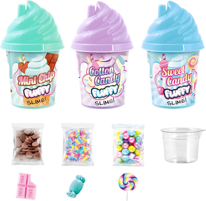 Canal Toys - So DIY-Slime Fluffy-Pack mit 3 Shakers-SSC 101, Mehrfarbig