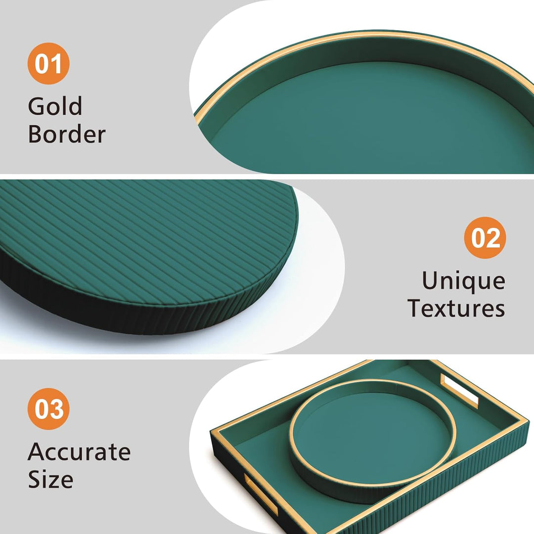 SANZIE Ledertablett, Schreibtisch-Aufbewahrung, Organizer, Premium-Serviertablett, dekoratives Table