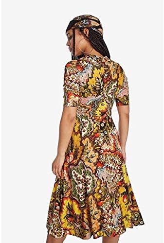 Desigual Damen 19wwvk664092 Kleid, Grün, 26 Kurz EU