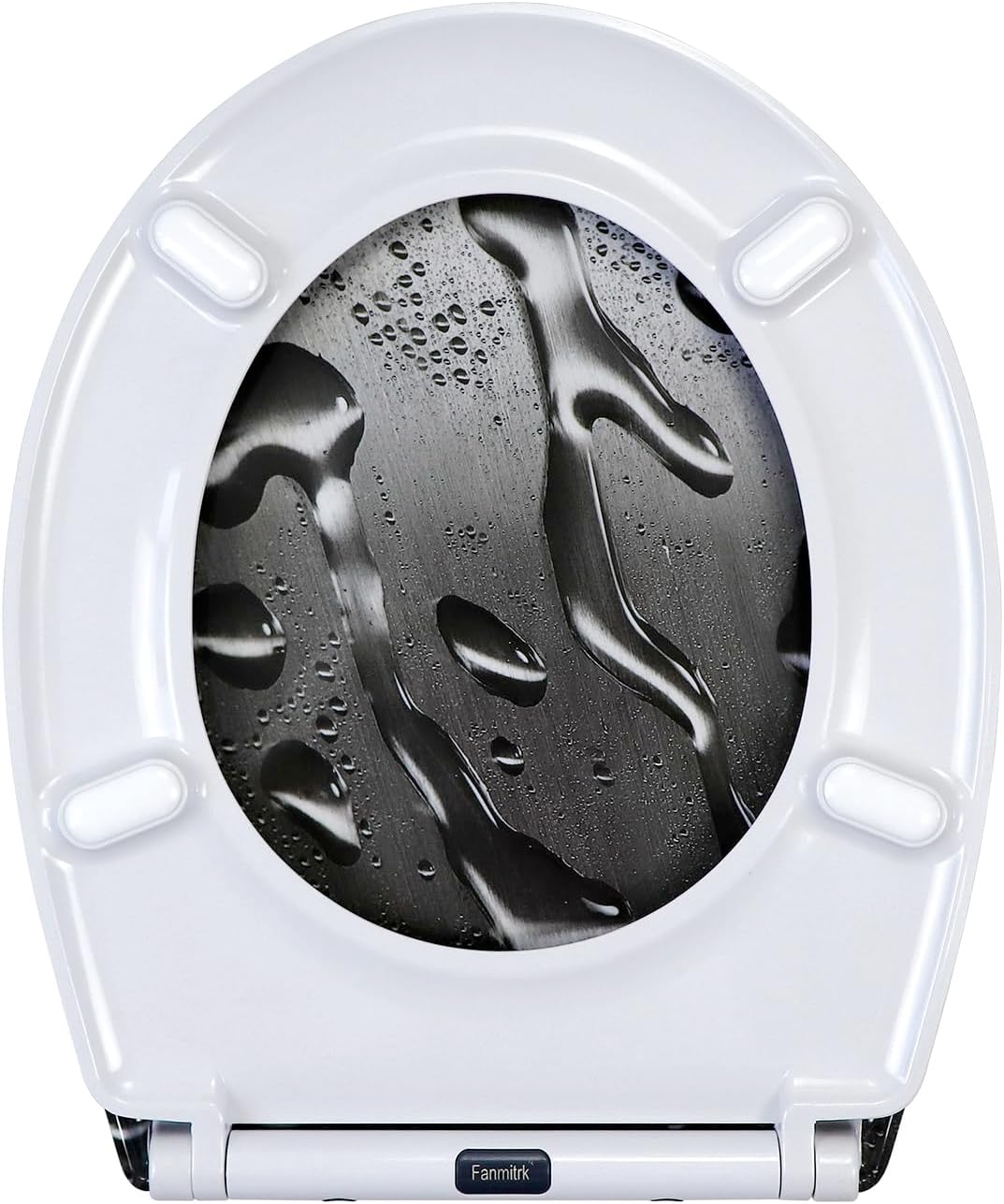Fanmitrk WC Sitz mit Absenkautomatik, Toilettendeckel Duroplast, Klodeckel mit Schnellverschluss, Mo