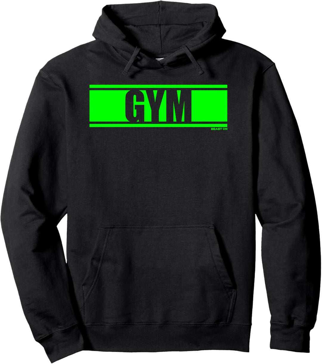Gym Grün Gym Fitness Workout grüne Schrift Druck Motiv Pullover Hoodie