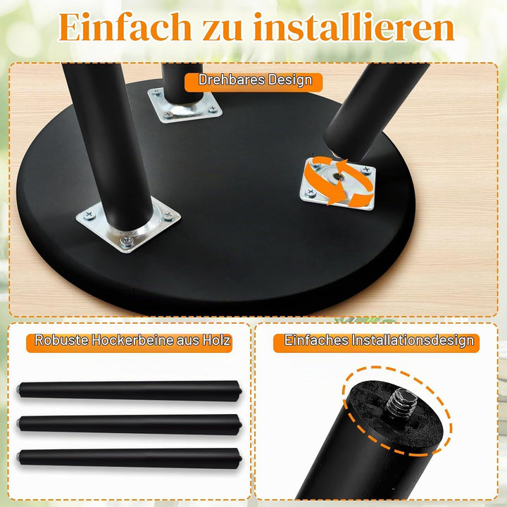 Blumenständer Holz, Rundschreiben Pflanzenständer Hoch, Dreibein Pflanzenregal Indoor für Pflanzen,