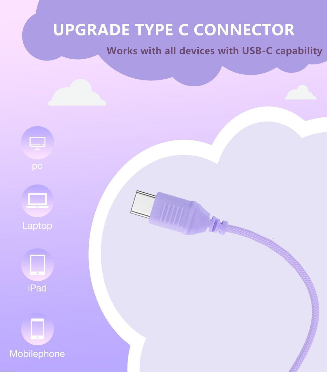 Upgrade USB Typ C Kinder Kopfhörer für die Schule, 94 dB sichere Lautstärke begrenzt, HD-Stereo-Soun