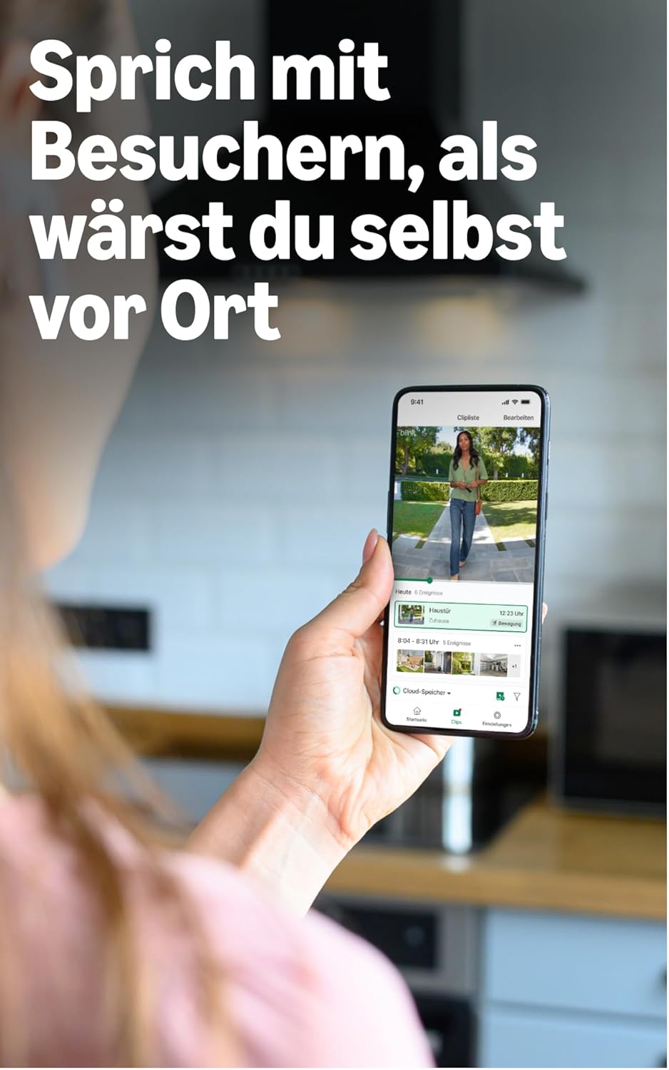 Blink Videotürklingel 2K+ (festverdrahtet, neueste Gen.) | Kopf-bis-Fuss-Aufnahme in 2K | Konstante