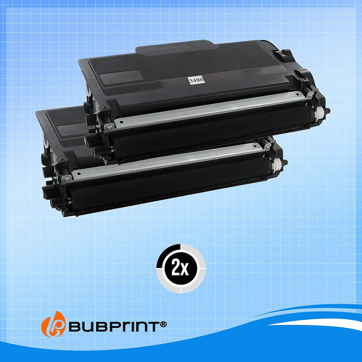 2 Toner kompatibel als Ersatz für Brother TN3480 für HL-L5100DN HL-L5100DNT HL-L5100DNTT MFC-L5750DW