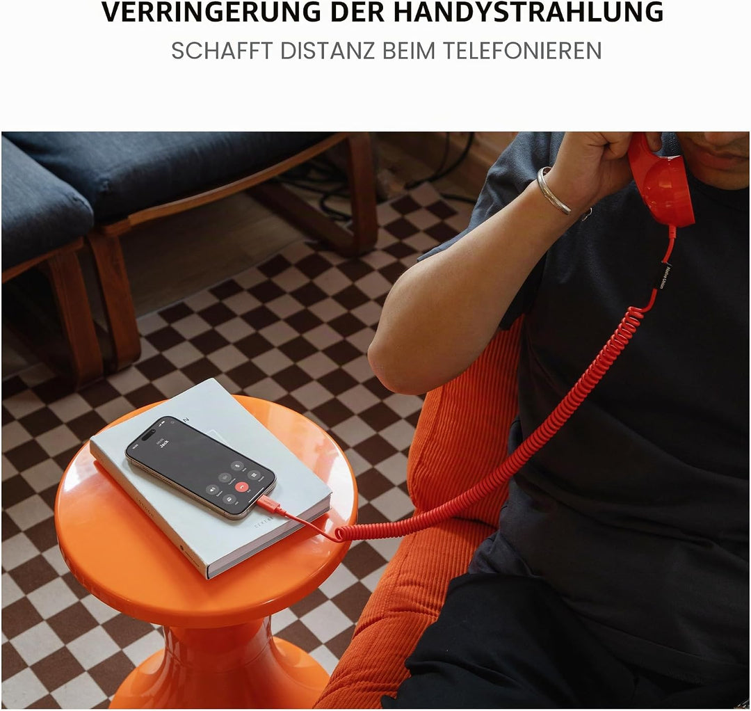 Native Union Pop Phone – Retro-Telefonhörer mit Mikrofon &amp; Lautsprecher, USB-C für iPhone, iPad, Lap