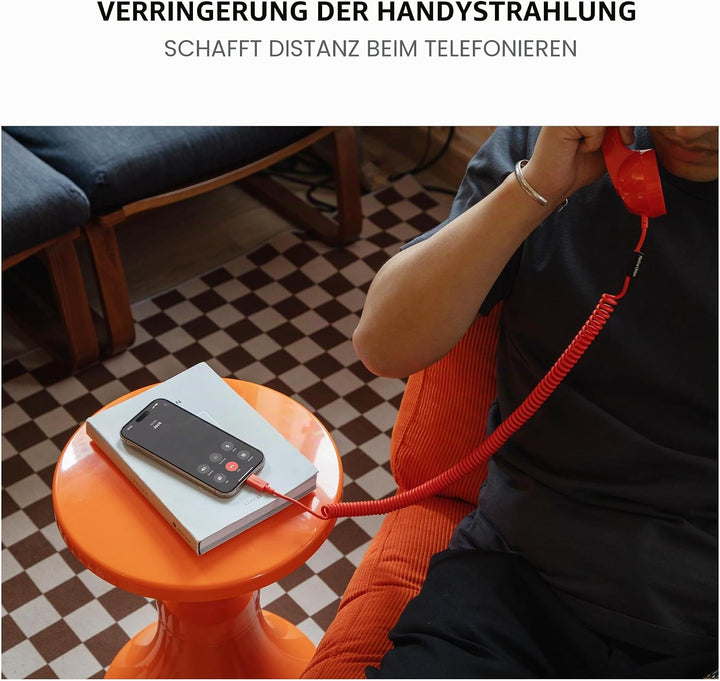 Native Union Pop Phone – Retro-Telefonhörer mit Mikrofon &amp; Lautsprecher, USB-C für iPhone, iPad, Lap