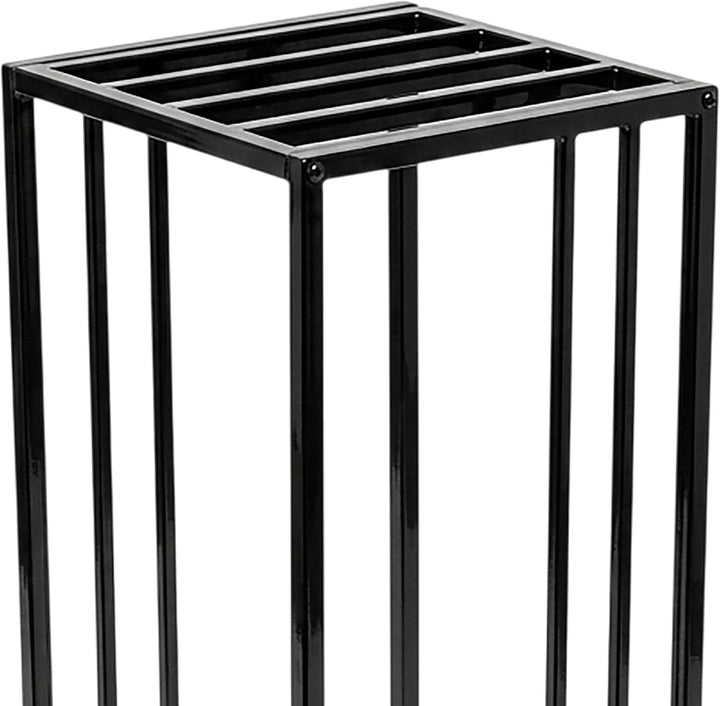 Metall Blumenständer 3er Set Schwarz – Pflanzenständer Metall rechteckig 55 - 75 - 95 cm – Moderner