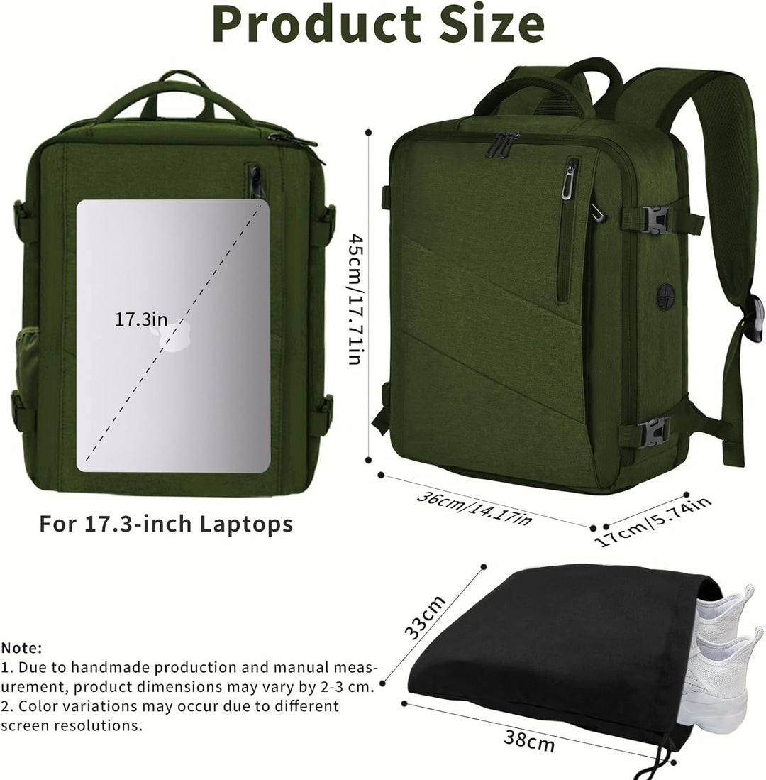 Leyrica Handgepäck Reiserucksack 45x36x20 für Easyjet, Rucksack Tasche Wasserdichter Flugzeug Reiset