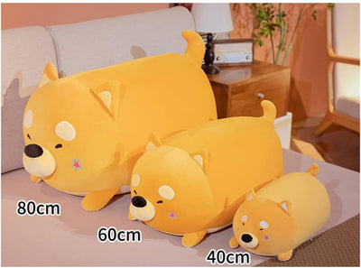 Shiba Inu Plüschtier, 60cm Süsses Hund Shiba Inu Plushie Kuscheltier Stofftier Weiches Plüschkissen