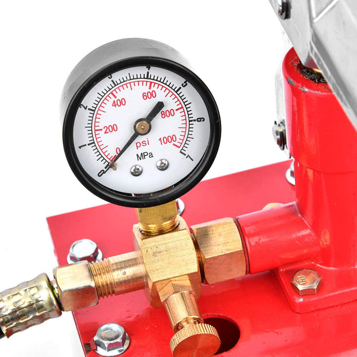 Handdruckprüfpumpe, 1000PSI 7MPa Hydraulikprüfpumpe für die Chemische Industrie, Bauwesen, Sanitär,