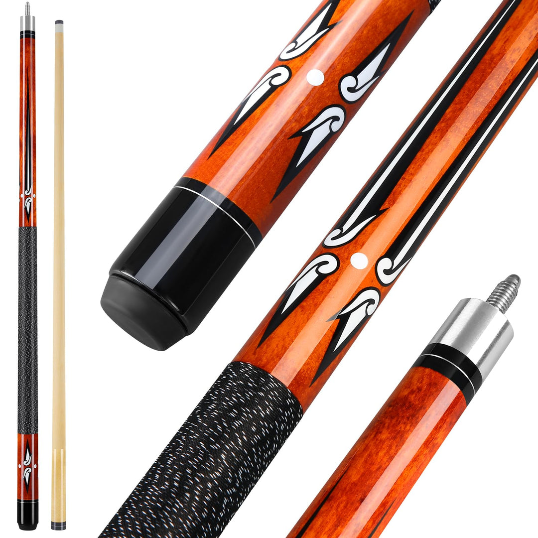 Billard Queue, 58 Zoll Maple Pool Queue Stick 13mm Spitzen für Professionelle Billardspieler, 18 19
